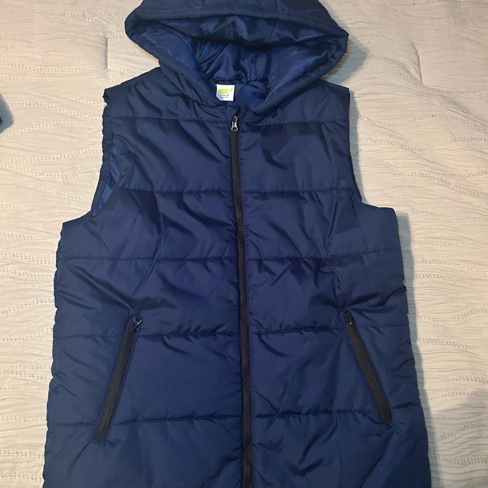Crazy 8 Navy Hooded Puffer Vest
